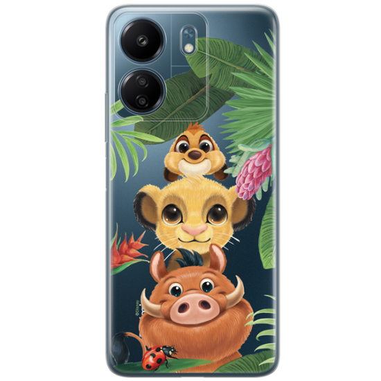 Disney Case Redmi 13C Lion King Partial Print Friends Transparent Disney Case Redmi 13C Lion King Partial Print Friends Transparent