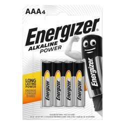 Energizer Battery Alkaline Power AAA Pack 4pieces