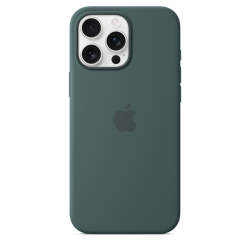 Apple iPhone 16 Pro Max Silicone Case with MagSafe Lake Green