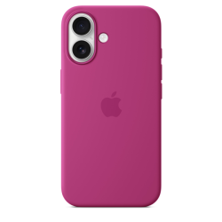 Apple iPhone 16 Silicone Case with MagSafe Fuchsia