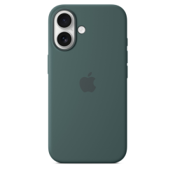 Apple iPhone 16 Silicone Case with MagSafe Lake Green