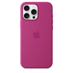 Apple iPhone 16 Pro Max Silicone Case with MagSafe Fuchsia