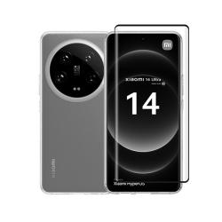 Vivid Set Gelly Case + 3D Curved Tempered Glass Xiaomi 14 Ultra Black