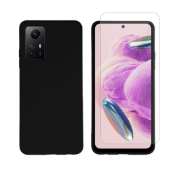 Vivid Set Silicone Matte Case + Tempered Xiaomi Redmi Note 12S Black