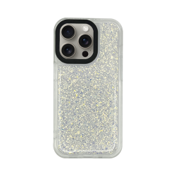 Vivid Glitter Shine Case Apple iPhone 14 Pro Max Silver