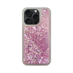 Vivid Liquid Glitter Case Apple iPhone 15 Pro Pink