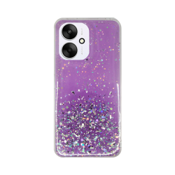 Vivid Liquid Glitter Case Redmi 13C Purple/Multicolor