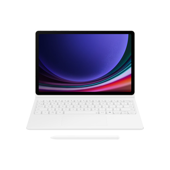 Samsung Book Cover Keyboard Galaxy Tab S9/S9 FE/S10 FE/S10 Lite White