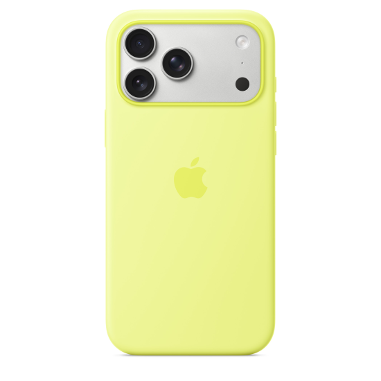 Apple iPhone 17 Pro Max Silicone Case with MagSafe Neon Yellow Apple iPhone 17 Pro Max Silicone Case with MagSafe Neon Yellow