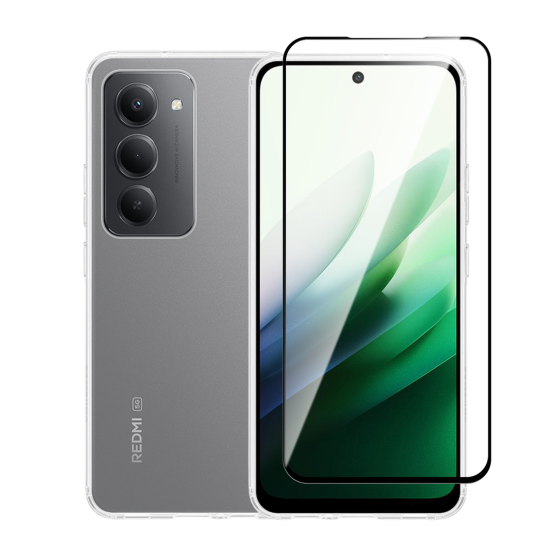 Vivid Set Gelly Case + Full Face Tempered Glass Redmi 15 5G Black Vivid Set Gelly Case + Full Face Tempered Glass Redmi 15 5G Black