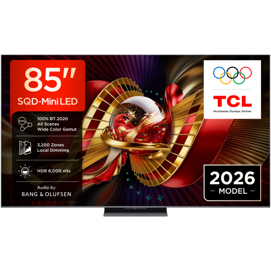 TCL 85C8L 4K Premium SQD-Mini LED TV (2026)