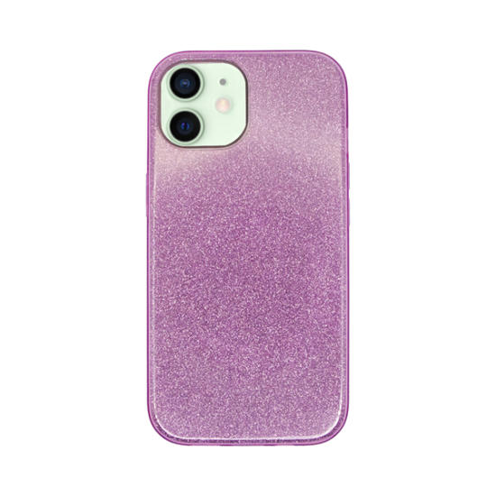 Vivid Glitter Shine Plastic Hard Case Apple iPhone 12/12 Pro Purple Vivid Glitter Shine Plastic Hard Case Apple iPhone 12/12 Pro Purple