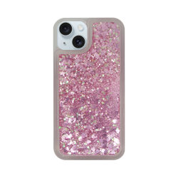 Vivid Liquid Glitter Case Apple iPhone 15 Pink
