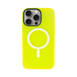 Vivid Magsafe Silicone Case Apple iPhone 15 Pro Max Yellow