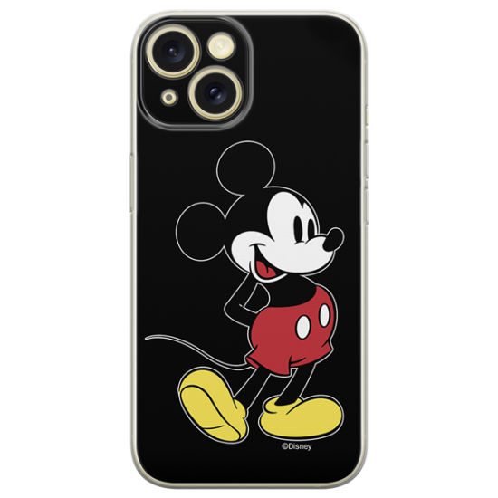 Disney Case Apple iPhone 15 Mickey Full Print Smiley Black Disney Case Apple iPhone 15 Mickey Full Print Smiley Black