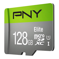 PNY Elite microSDXC UHS-I Class 10 U1 128GB With SD Adapter