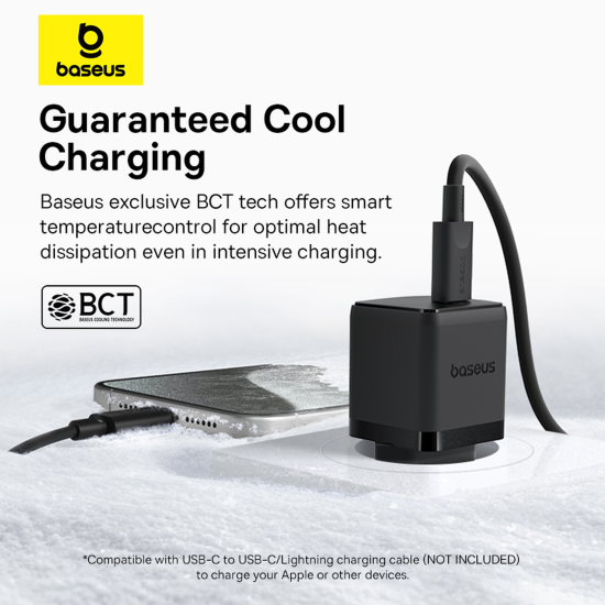 Baseus Palm Fast Charger 1C 20W EU Cluster Black Baseus Palm Fast Charger 1C 20W EU Cluster Black
