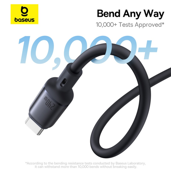 Baseus PicoGo Magnetic Liquid Silicone Fast Charging Cable USB-C to USB-C 240W 1m Cosmic Black Baseus PicoGo Magnetic Liquid Silicone Fast Charging Cable USB-C to USB-C 240W 1m Cosmic Black