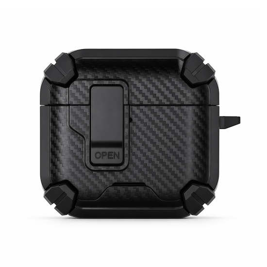 Vivid Airpods Magnetic Holder TPU Case Apple AirPods 4/4 Anc Black Grey
