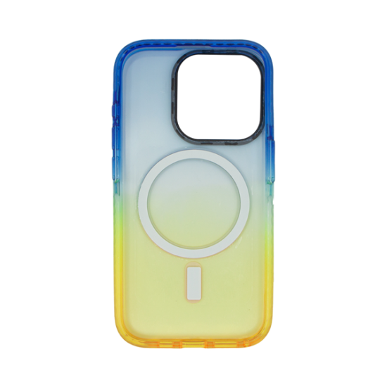 Vivid Magsafe Silicone Case Apple iPhone 14 Pro Max Blue/Orange