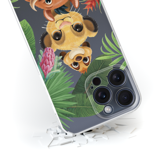 Disney Case Apple iPhone 15 Pro Max Lion King  Partial Print Friends Transparent