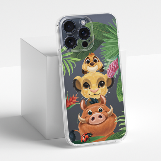 Disney Case Apple iPhone 15 Pro Max Lion King  Partial Print Friends Transparent