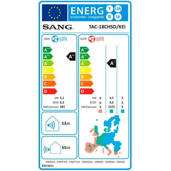 SANG A/C TAC-18CHSD/KEI 18000 BTU Κλιματιστικό Inverter SANG A/C TAC-18CHSD/KEI 18000 BTU Κλιματιστικό Inverter