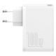 Baseus Travel Charger GaN2 Pro 2xType-C/2xUSB 100W + Cable Type-C 100W White