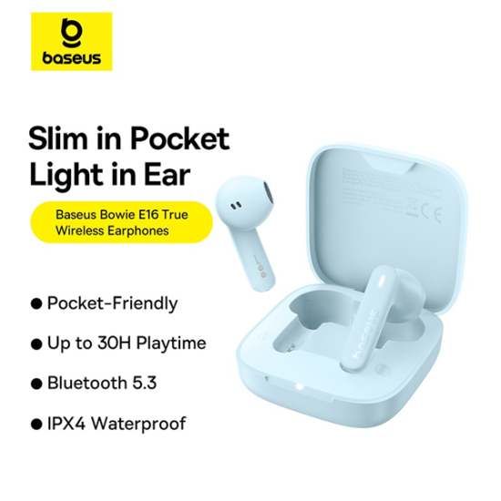 Baseus Bowie E16 True Wireless Earphones Galaxy Blue