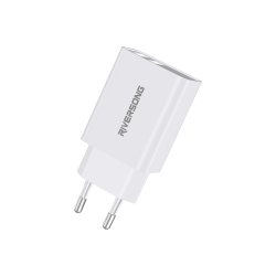 Riversong Travel Adapter SafeKub D2 2.4A Dual USB White