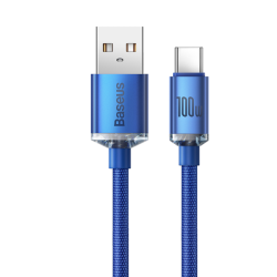 Baseus Crystal Shine Series Cable USB to Type-C 100W 1.2m Blue