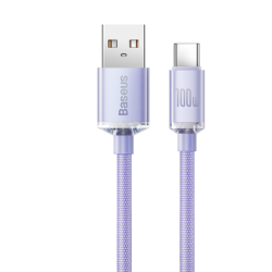 Baseus Crystal Shine Series Cable USB to Type-C 100W 1.2m Lilac