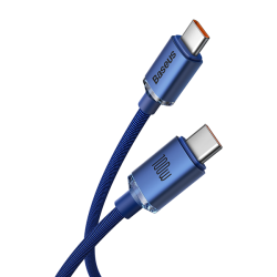 Baseus Crystal Shine Series PD Cable Type-C to Type-C 100W 1.2m Blue Baseus Crystal Shine Series PD Cable Type-C to Type-C 100W 1.2m Blue