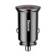 Baseus Circular Plastic A+C 30W PPS Car Charger Black Baseus Circular Plastic A+C 30W PPS Car Charger Black