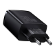 Baseus Compact Quick Charger Type-C/2xUSB 30W Black Baseus Compact Quick Charger Type-C/2xUSB 30W Black