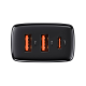 Baseus Compact Quick Charger Type-C/2xUSB 30W Black Baseus Compact Quick Charger Type-C/2xUSB 30W Black