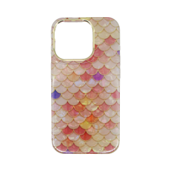 Vivid Mermaid Scale Silicone Case Apple iphone 15 Pro Max Pink