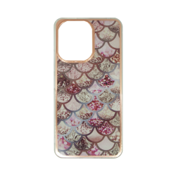 Vivid Mermaid Scale Silicone Case Redmi 13C Rose Gold