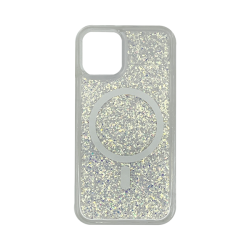 Vivid Magsafe Glitter Shine Case Apple iPhone 15 Silver