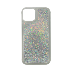 Vivid Liquid Glitter Case Apple iPhone 12/12 Pro Silver