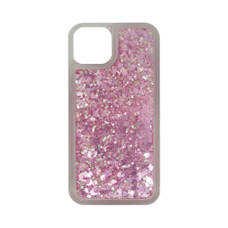 Vivid Liquid Glitter Case Apple iPhone 14 Pink