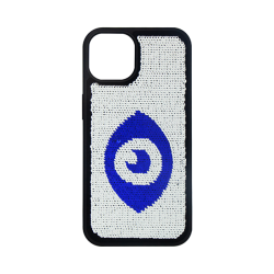 Vivid Sequin Case Apple iPhone 13 Silver/Blue