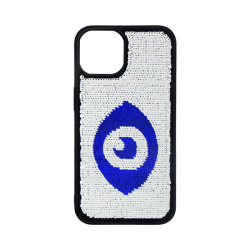 Vivid Sequin Case Apple iPhone 14 Silver/Blue