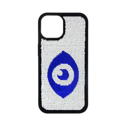 Vivid Sequin Case Apple iPhone 15 Silver/Blue Vivid Sequin Case Apple iPhone 15 Silver/Blue