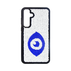 Vivid Sequin Case Samsung Galaxy A35 5G Silver/Blue