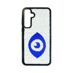 Vivid Sequin Case Samsung Galaxy A54 5G Silver/Blue