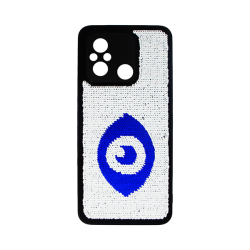 Vivid Sequin Case Xiaomi Redmi 12C Silver/Blue