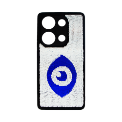 Vivid Sequin Case Redmi Note 13 Pro/Poco X6 5G Silver/Blue