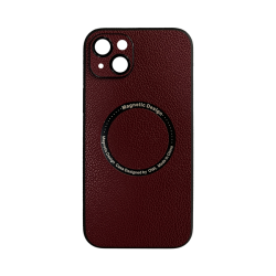 Vivid Magsafe Leather Case Apple iPhone 15 Plus Purple