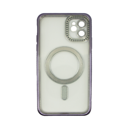 Vivid Magsafe Strass and Glitter Case Apple iPhone 15 Pro Purple Vivid Magsafe Strass and Glitter Case Apple iPhone 15 Pro Purple